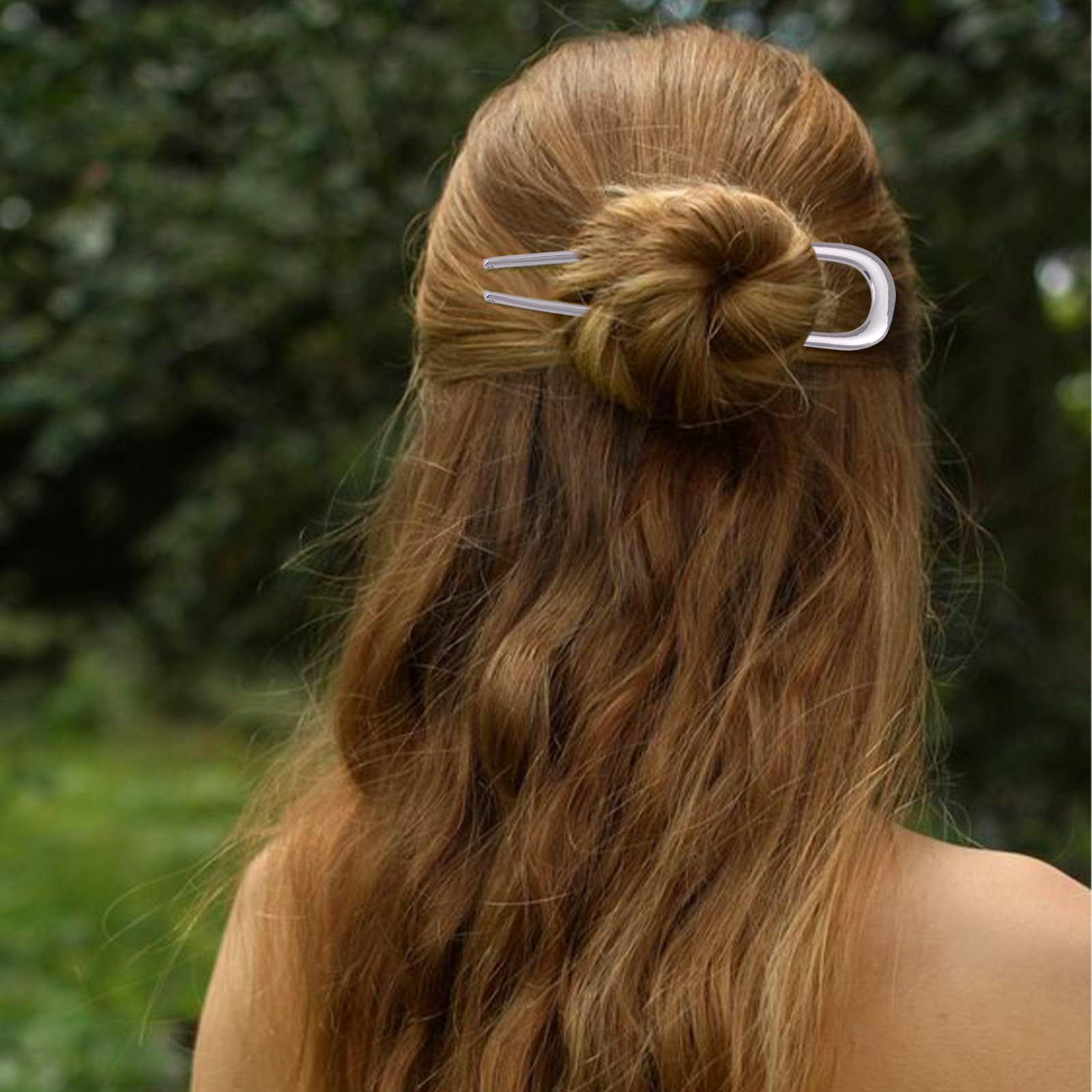 Amazon | 2個 メタルフレンチヘアピン 女性用 女の子用 U字型ヘアピン
